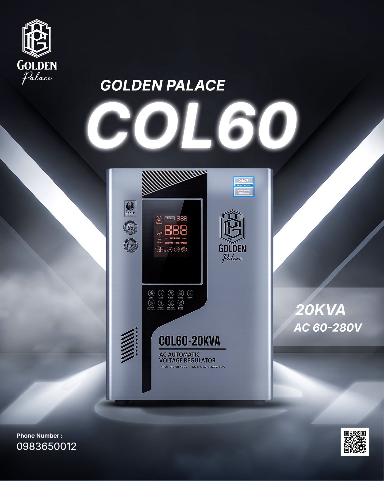 منظم جهد Golden Palace COL60 20KVA - القصر الذهبي - Golden Palace - صيدا - درعا